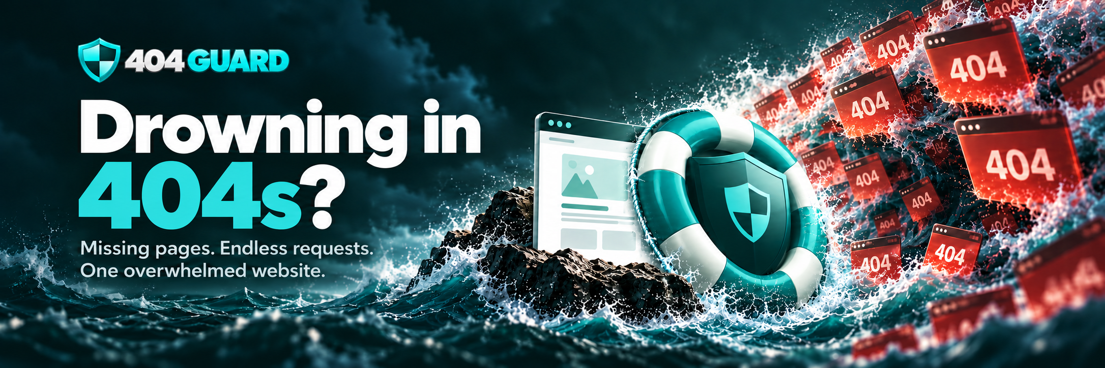 Drowning in 404s? 404 Guard helps reduce the work caused by repeated missing-page requests.